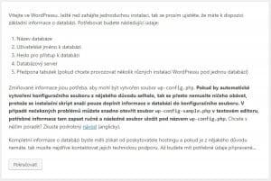 instalace WordPress krok první