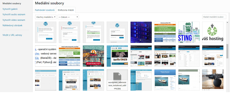 wordpress jak psat clanek media knihovna