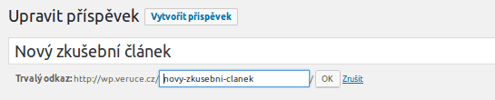 wordpress_psani-clanku_trvaly-odkaz