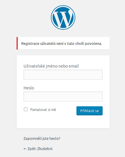 wordpress-registrace-uzivatelu-zakazana