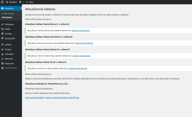 wordpress-administrace-uspesne-atualizovane-sablony-ze-stranky-prehled-aktualizaci