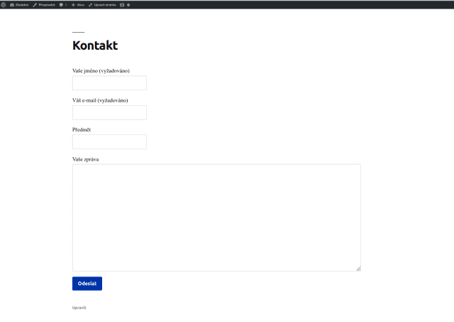 wordpress kontaktmi formular