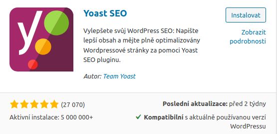 Yeast SEO plugin - instalace