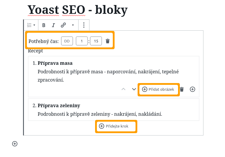 Yoast SEO blok