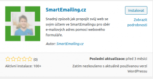 Plugin SmartEmailing.cz pro WordPress