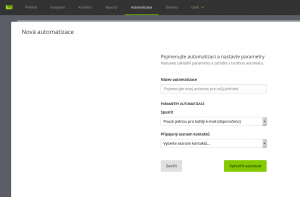 Ecomail - tvorba automatizované kampaně
