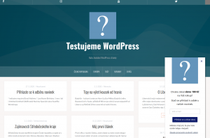 WordPress - vysouvací okno s formulářem