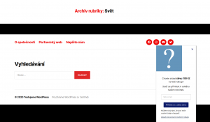 WordPress - vysouvací okno s formulářem