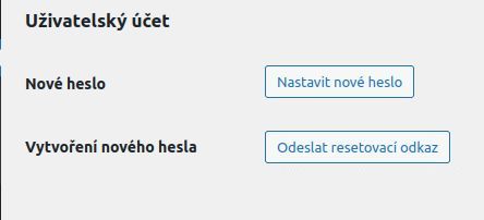 WordPress - reset hesla jiného uživatele