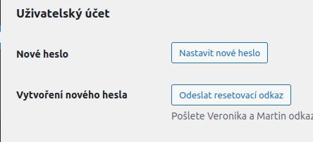 WordPress - obnovení hesla
