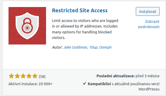 Plugin Restricted Site Access