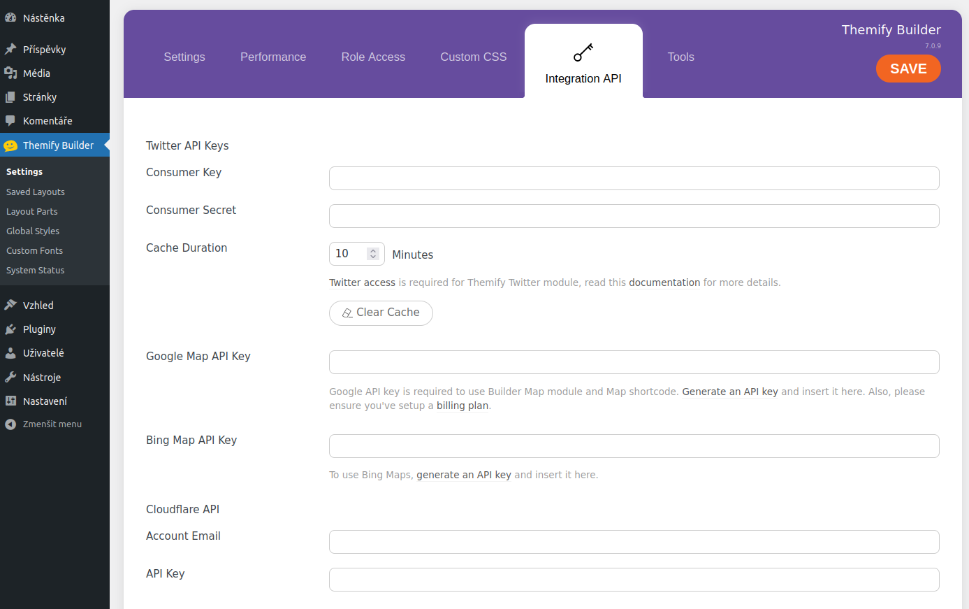 Themify – integration API